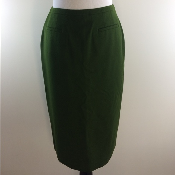 Talbots Dresses & Skirts - Talbots Green A Line Wool Pencil Skirt (Vintage)